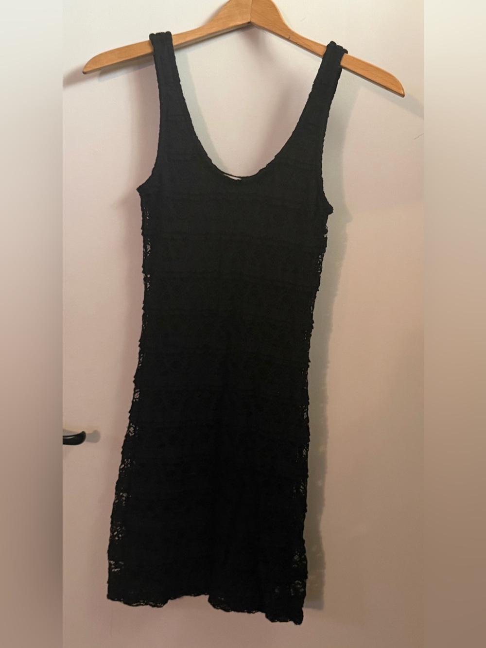 Ardene Black Lace Tank Stretchy Dress - Women
